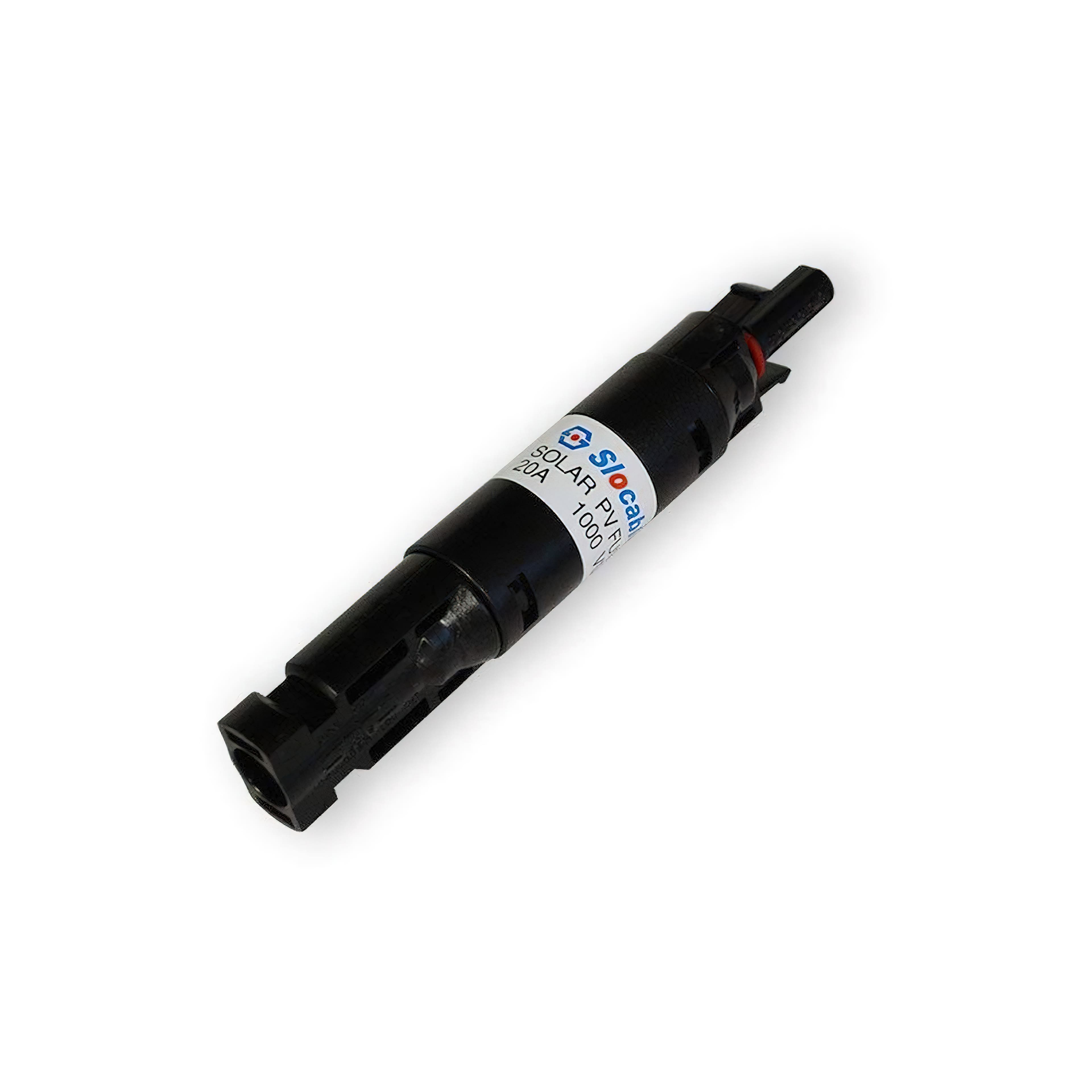 Renogy - 30A Male and Female Connector in-Line Fuse Holder - Black - Front_Zoom