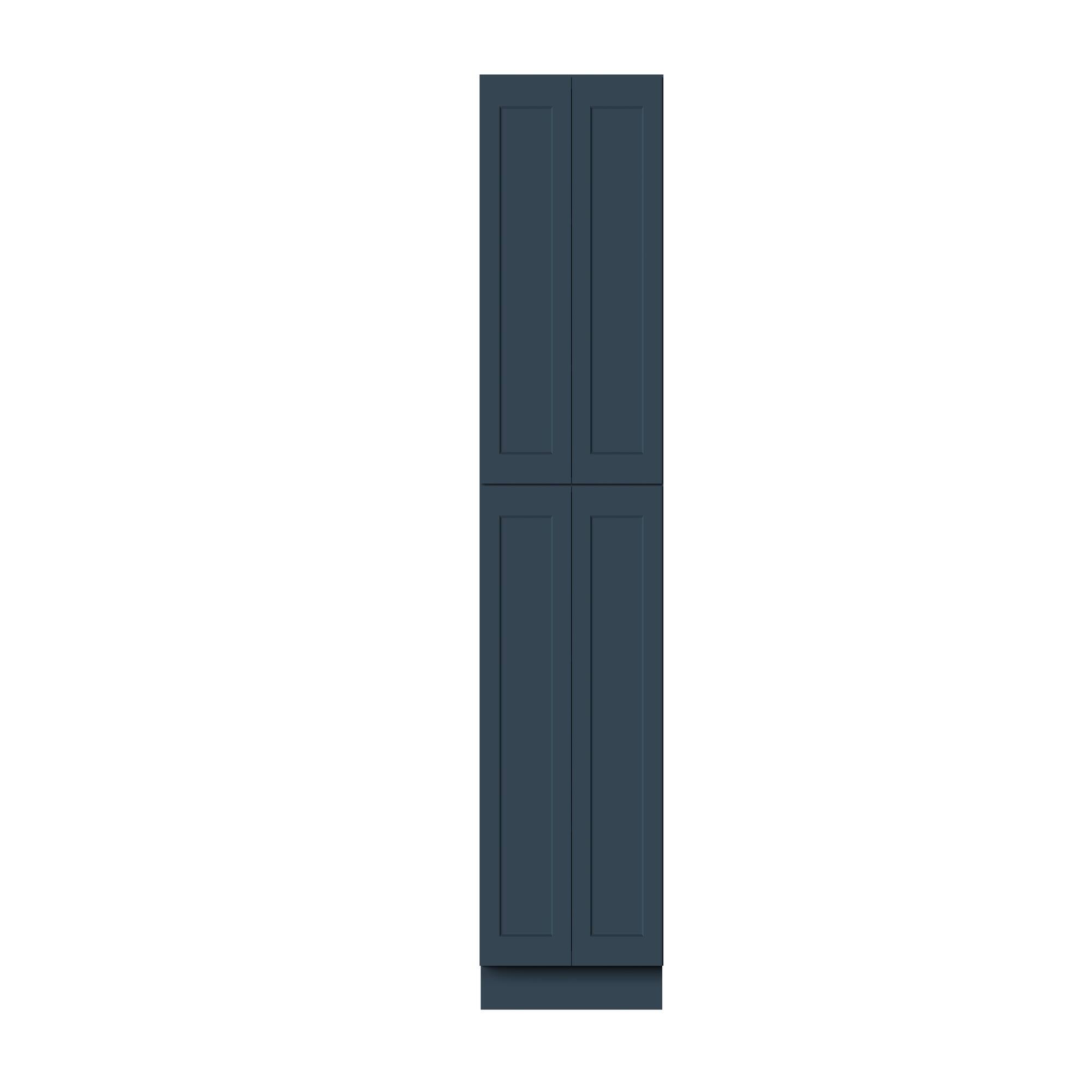 Alt View 1. Boyel Living - 30-in W x 96-in H x 27-in D Shaker RTA Kitchen Pantry Tall Cabinet with Soft-Close - Charcoal Blue.