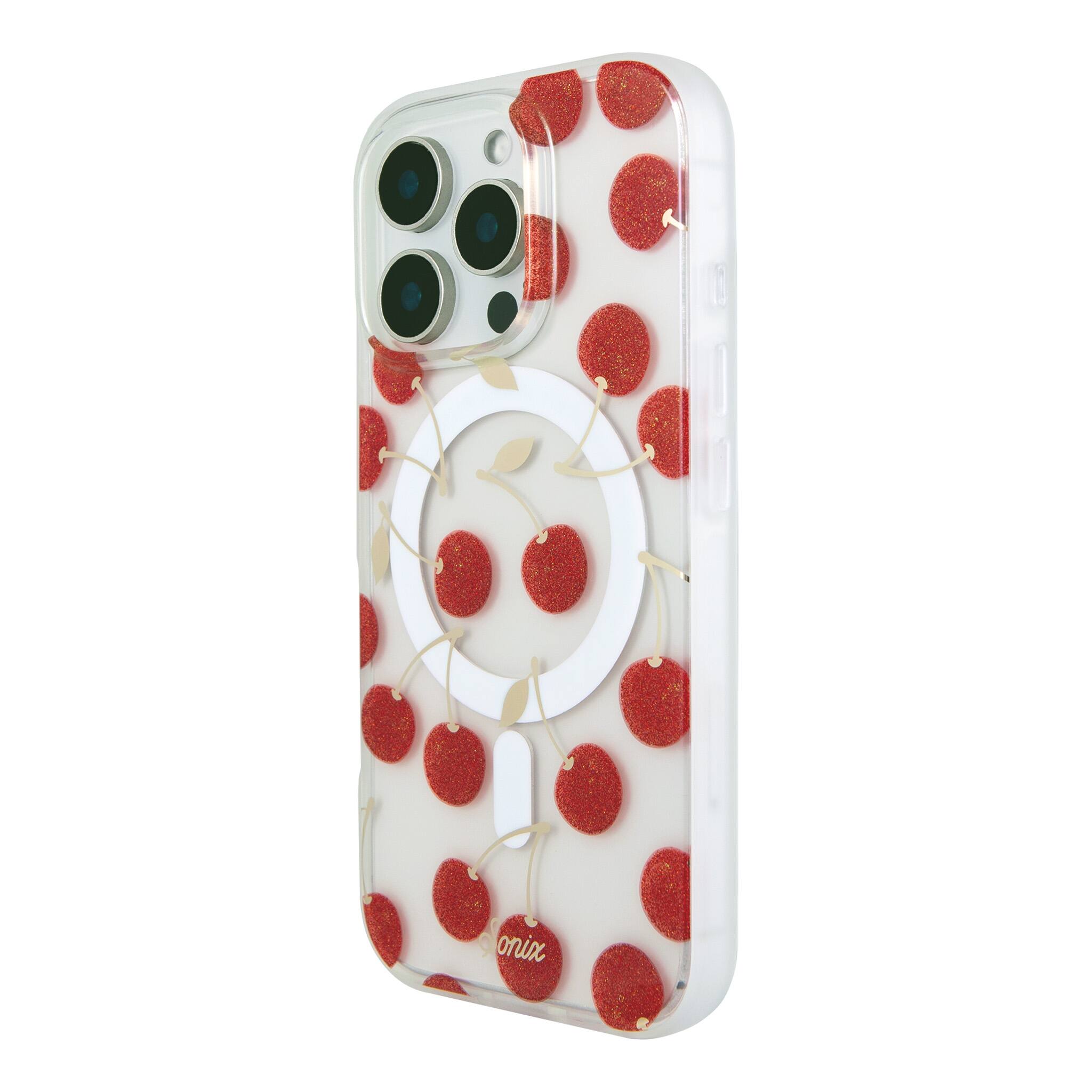 Left. Sonix - iPhone 16 Pro Case Cherry On Top - Red.
