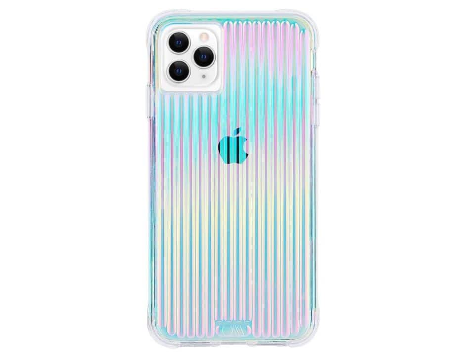 Case-Mate - Tough Groove Case for iPhone 11 Pro Max Iridescent - Iridescent Clear