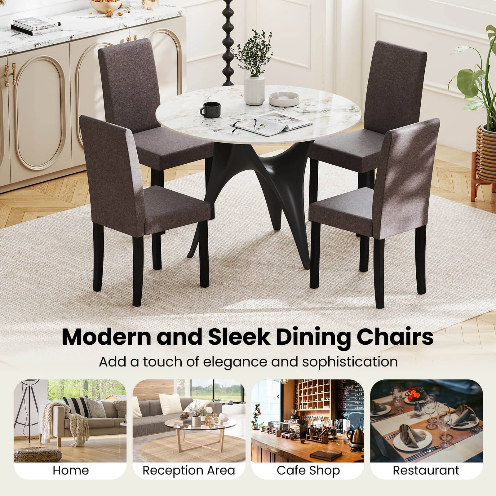 Modern and Sleek Dining Chairs  
Add a touch of elegance and sophistication  

Home  
Reception Area  
Cafe Shop  
Restaurant