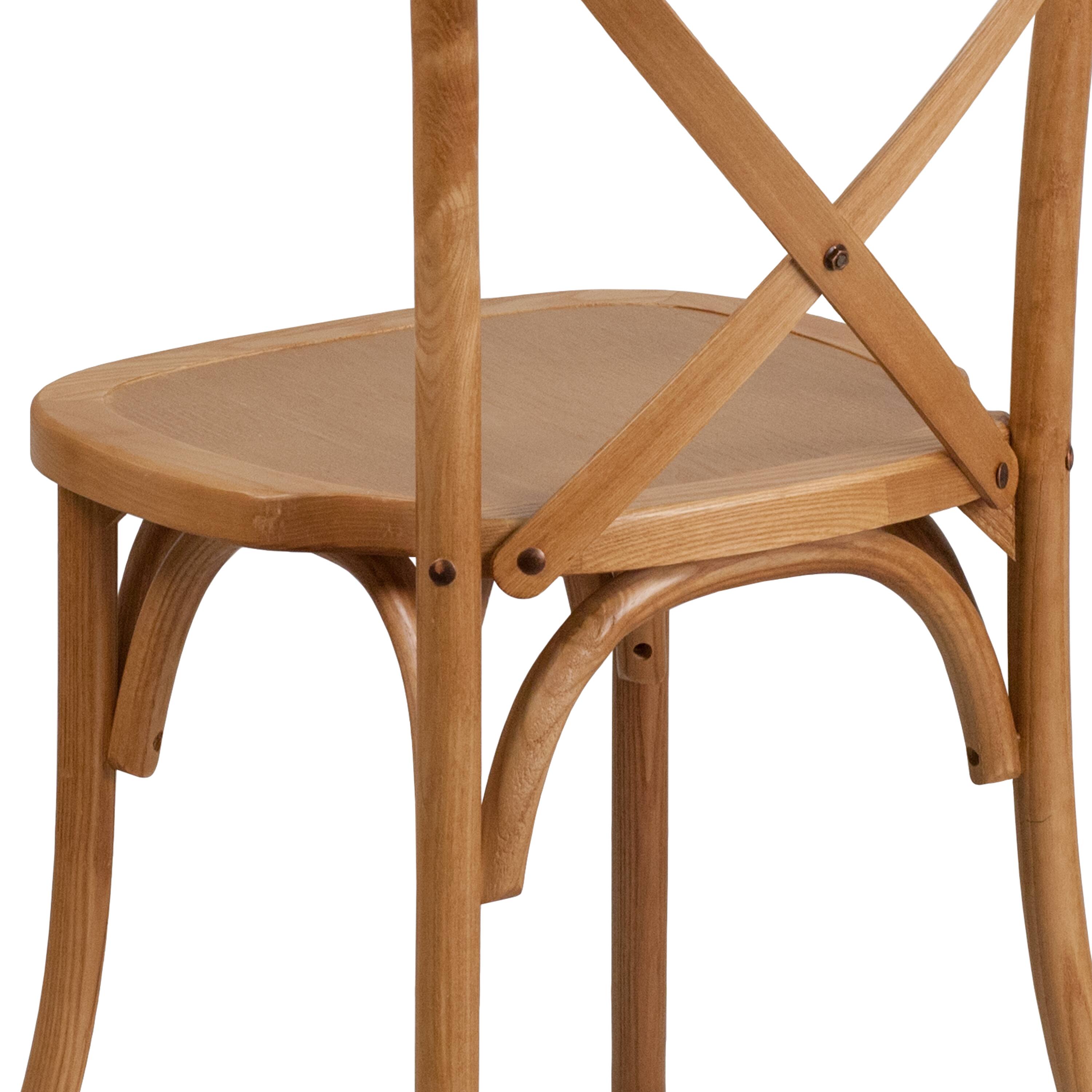 Alt View 8. Emma + Oliver - Stackable Wood Cross Back Dining Chair - Oak.