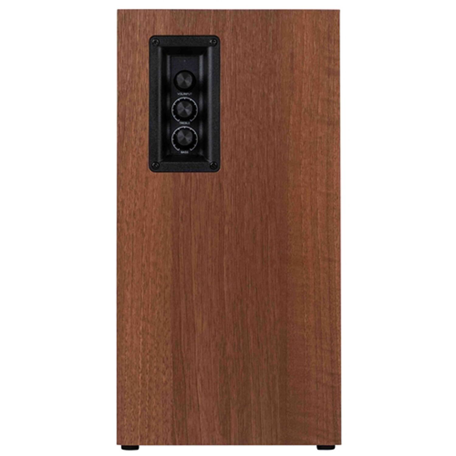 Back. Dayton Audio - Dayton Audio B65awood B65a 70-watt-continuous Bluetooth Powered Bookshelf Speaker Set With 6.5-in. Woofers, Pair (wood) - brown.