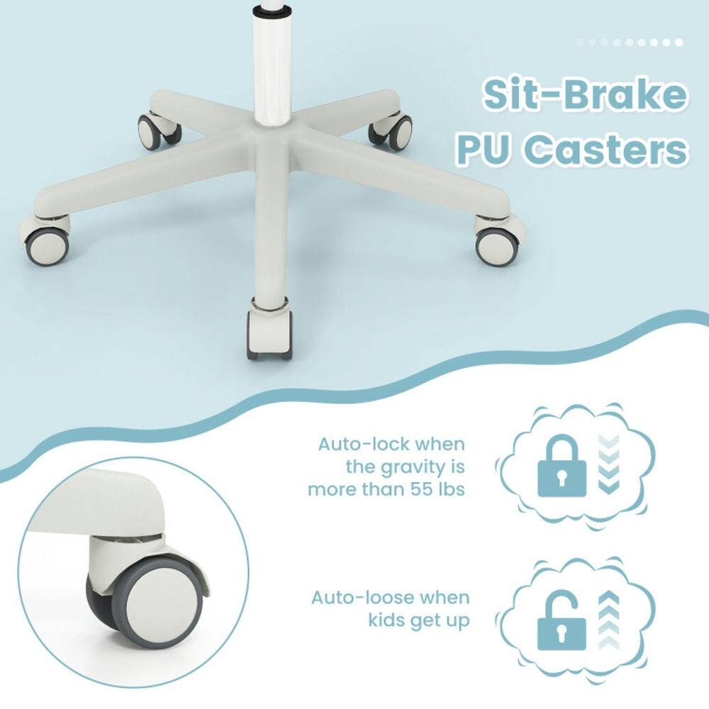 Sit-Brake PU Casters

Auto-lock when the gravity is more than 55 lbs

Auto-loose when kids get up