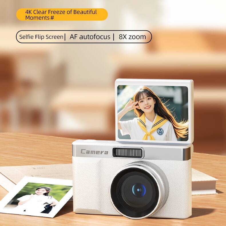 4K Clear Freeze of Beautiful Moments #  
Selfie Flip Screen | AF autofocus | 8X zoom  
6 Camera