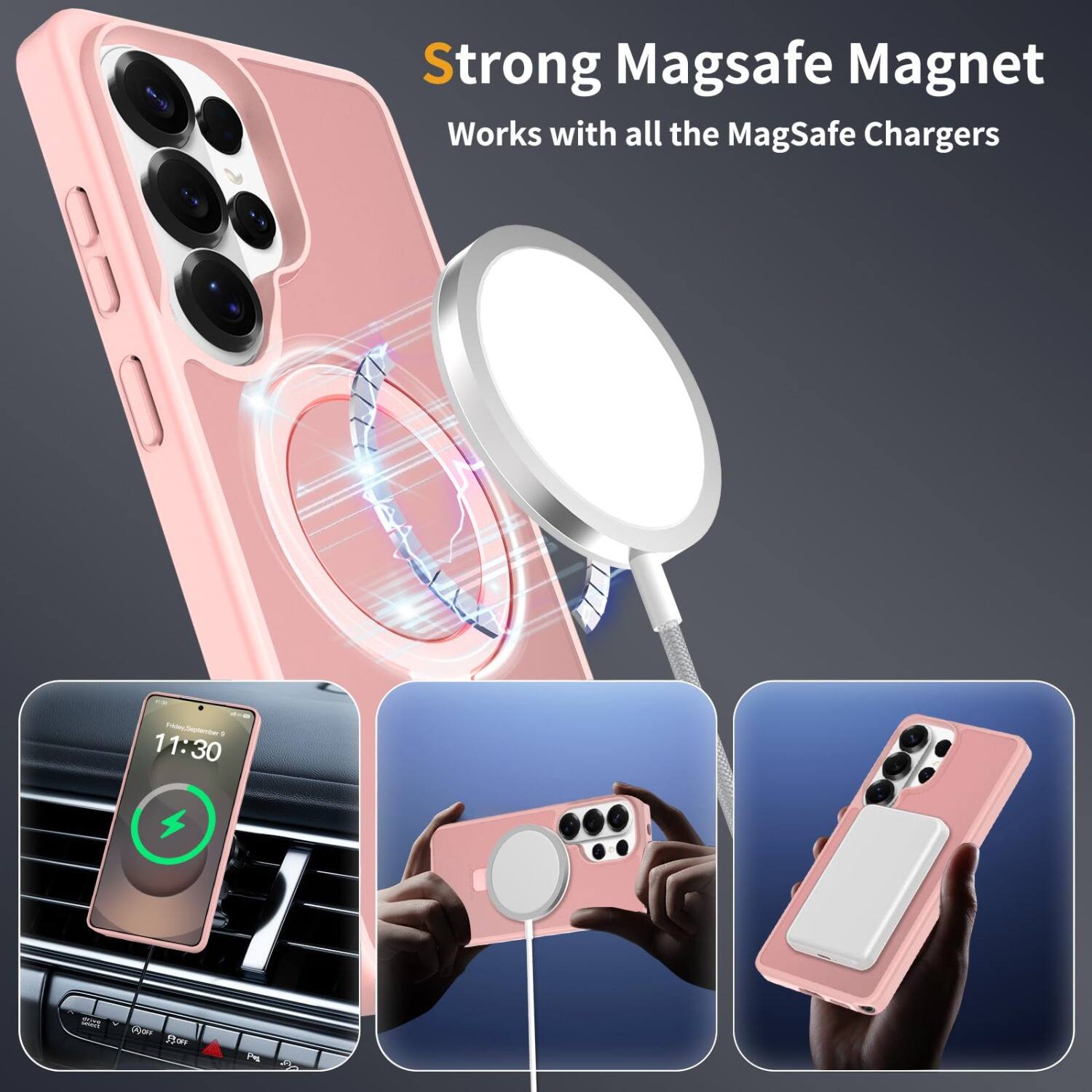 Strong MagSafe Magnet  
Works with all the MagSafe Chargers  

42-6 Frides-September 11:30  
SHART  
(R)on BOFF  
Pag  
DE