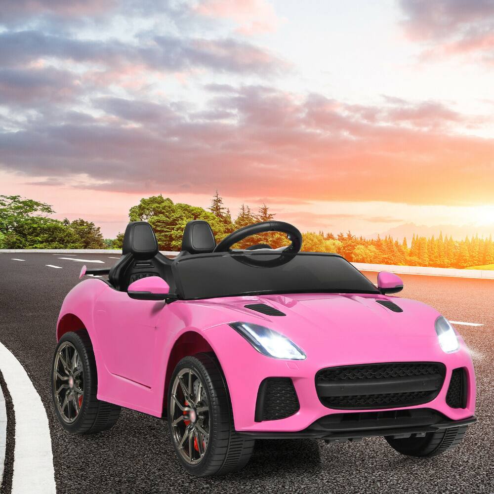 Angle. SlickBlue - Children’s 12V Ride-On Luxury-Style Sports Car - Pink.