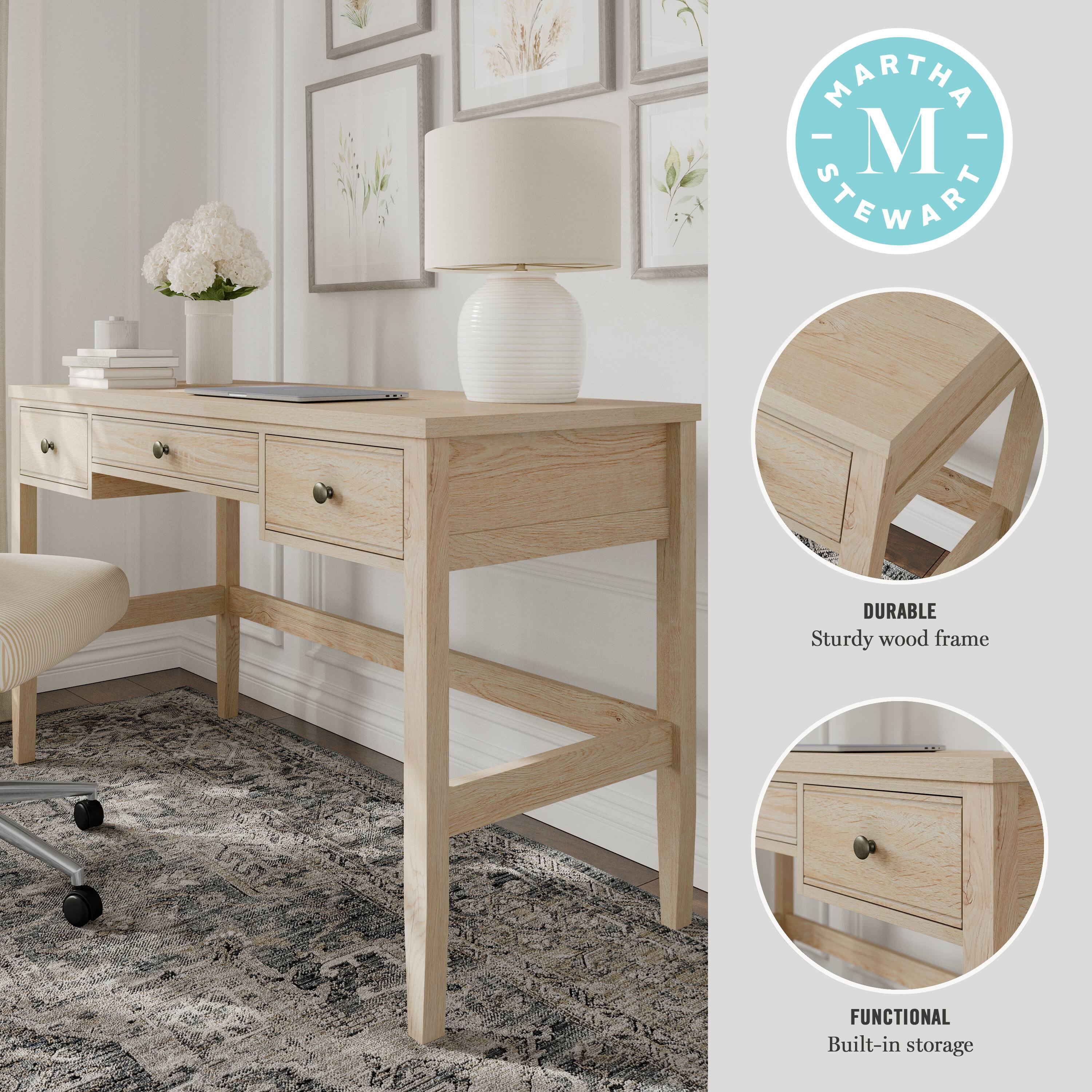 MARTHA  
M  
STEWART

DURABLE  
Sturdy wood frame

FUNCTIONAL  
Built-in storage