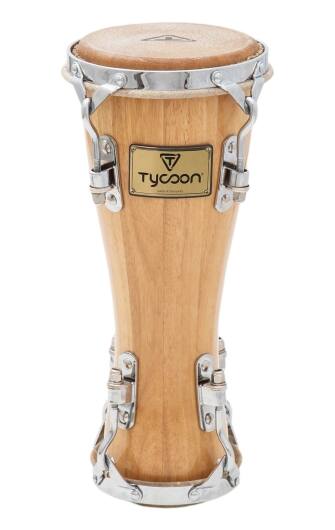 Front. Tycoon Percussion - Okonkolo, Small-Size Double-Headed Traditional Bata Drum, Siam Oak Shell, Water Buffalo Skin Heads, Hardware.