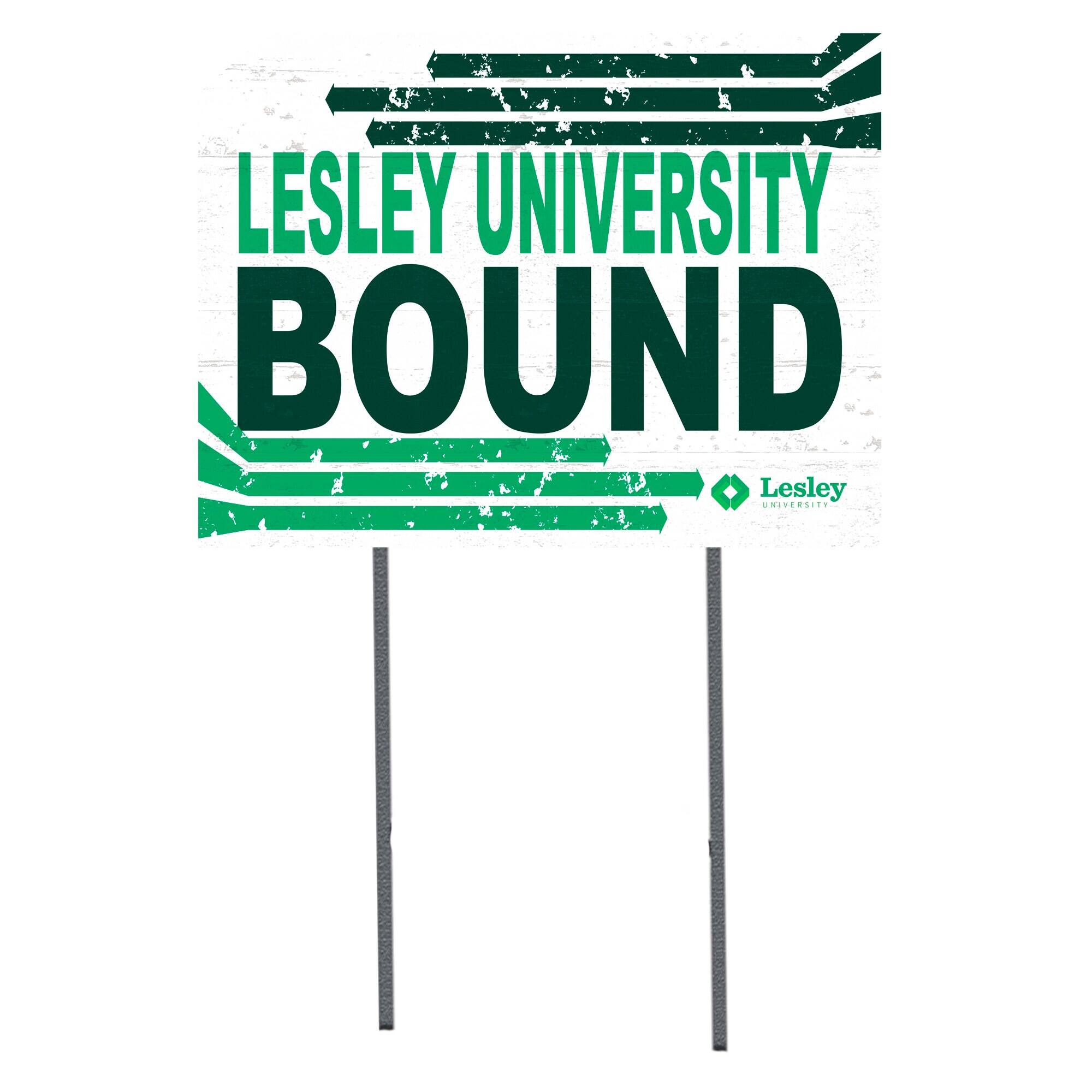 White Lesley Lynx 18" x 24" Bound Yard Sign