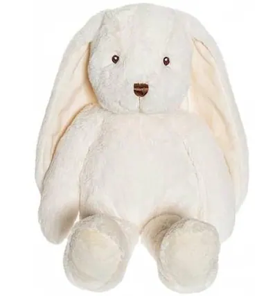 Front. TriAction Toys - Svea Small Ecofriends White Bunny 12 Inch Plush - White.