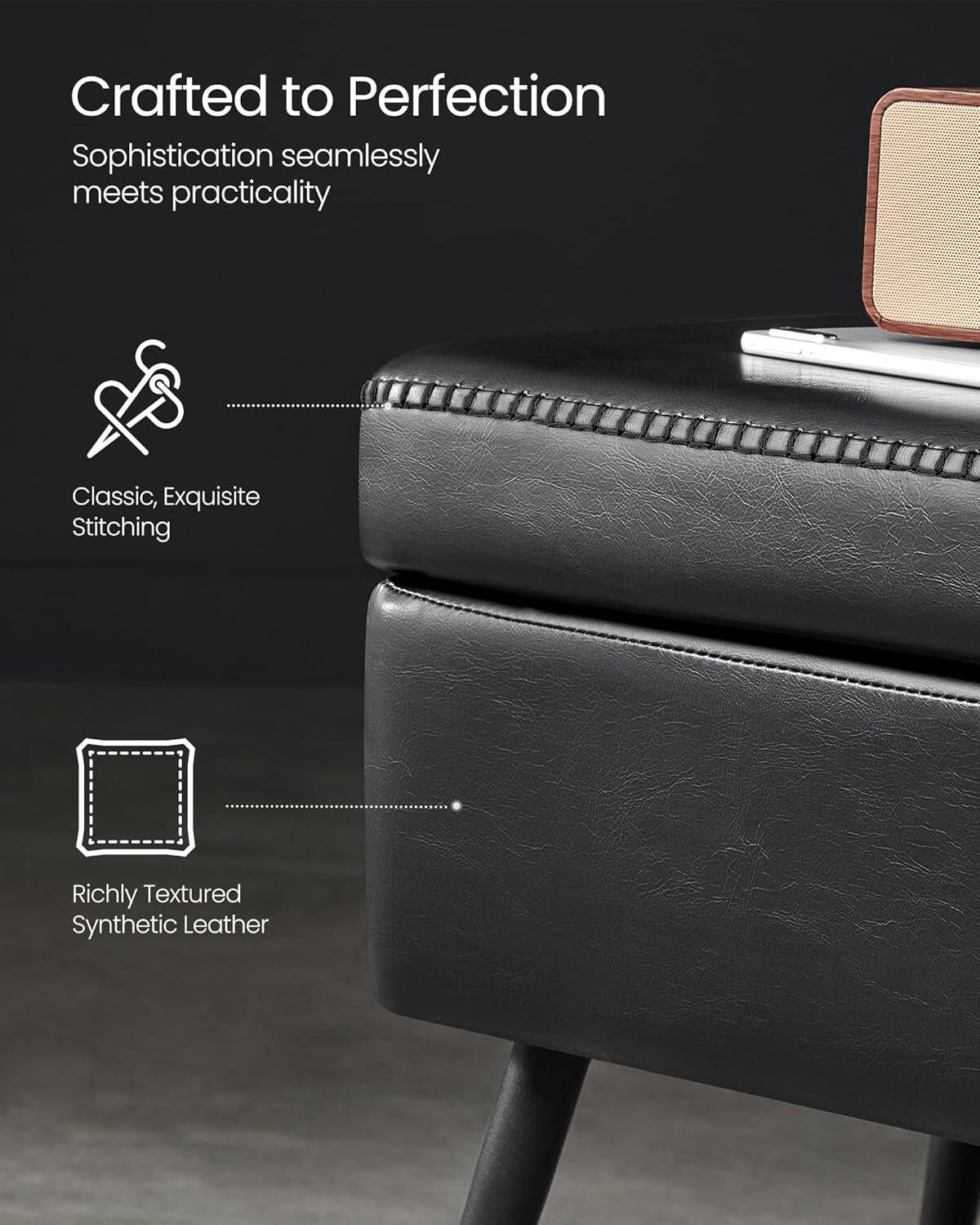 Crafted to Perfection  
Sophistication seamlessly meets practicality  
Classic, Exquisite Stitching  
Richly Textured Synthetic Leather