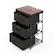 Alt View 19. Costway - 2PCS Fabric Bedside Table 3 Drawers Nightstand Small Dresser Bedroom Living Room - Black/Rustic Brown.