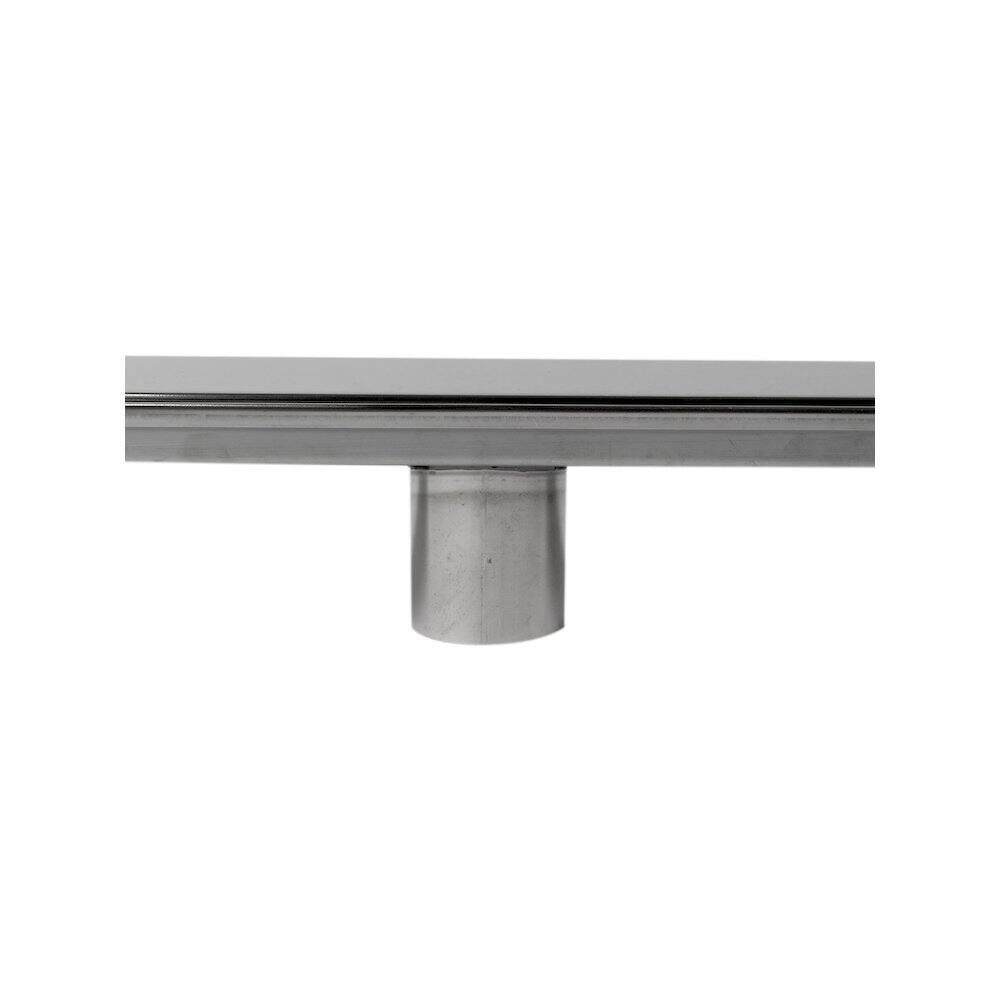 Alt View 1. Alfi - 47" Polished Stainless Steel Linear Shower Drain with Solid Cover - Silver.