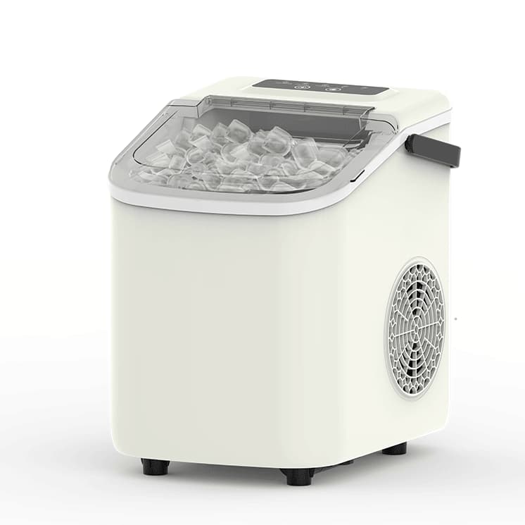 Front. Mirfee - Automatic Ice Maker, 12kg/day Bullet Ice Machine, BPA-Free PVC, Touch Control for Home & Camping Use - Green.
