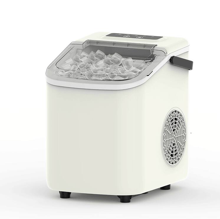 Front. Mirfee - Automatic Ice Maker, 12kg/day Bullet Ice Machine, BPA-Free PVC, Touch Control for Home & Camping Use - Green.