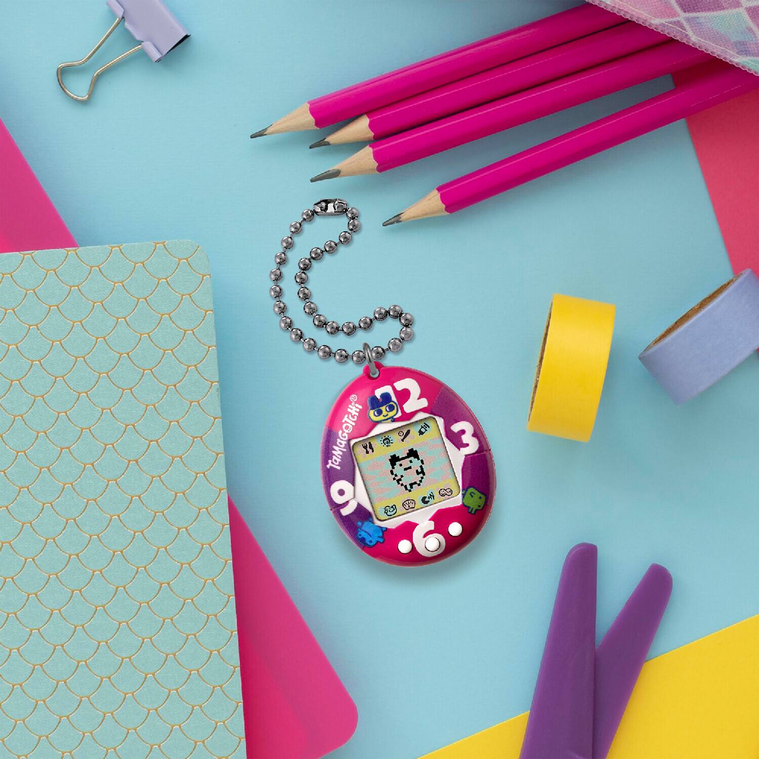 Alt View 4. Bandai - Bandai - Original - Gen1 Purple Pink Clock   - COLLECTIBLES - Multicolor.