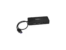 Front. StarTech.com - StarTech.com USBA2DPGB USB to Dual DP Dock - 4K 60Hz - GbE - Dual Monitor Hub.