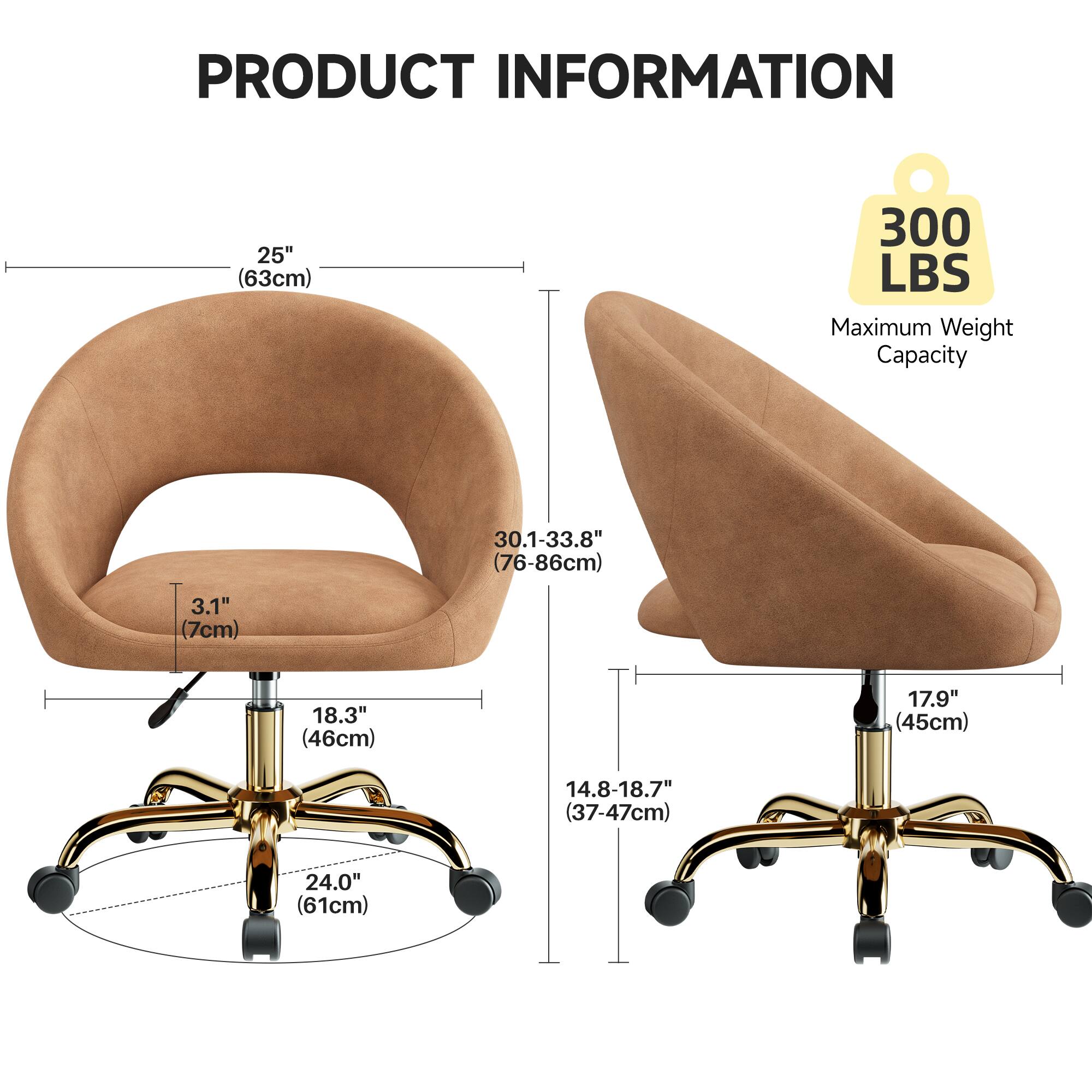 PRODUCT INFORMATION

- 25" (63cm)
- 300 LBS Maximum Weight Capacity
- 30.1-33.8" (76-86cm)
- 3.1" (7cm)
- 18.3" (46cm)
- 17.9" (45cm)
- 14.8-18.7" (37-47cm)
- 24.0" (61cm)