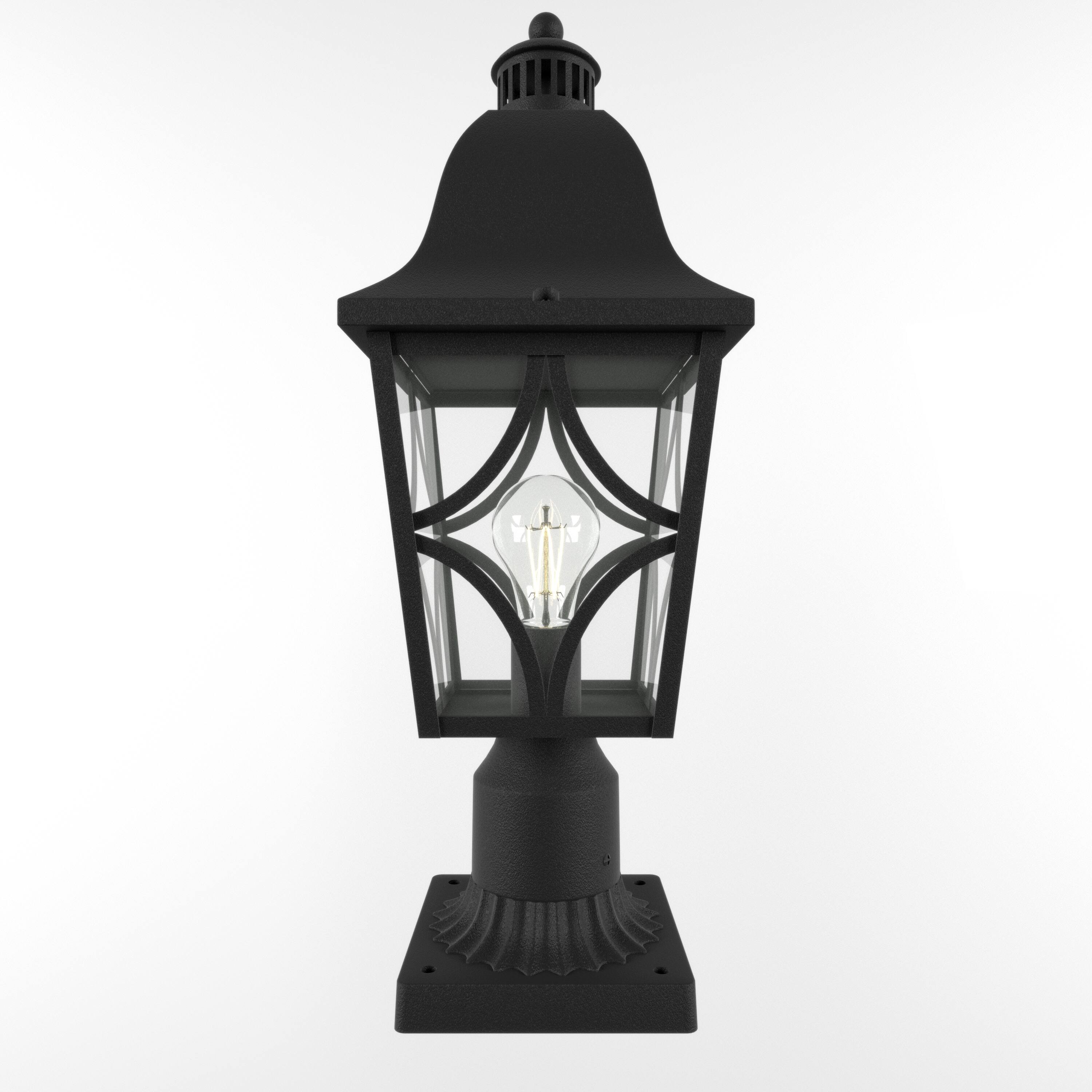 Alt View 4. Akoasm - Aluminum Waterproof Outdoor Post Lights Lamp Post Light Fixture with Glass for Garden Patio Deck Pathway (1 pack).