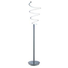 Manhattan Lane - Sun 58 Inch Floor Lamp, Accent Twisted Modern Design, LED Chrome Base
