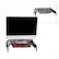 Alt View 17. Mind Reader - Monitor Stand, Ventilated Laptop Riser, Paper Tray, Office, Metal Mesh, 20"L x 11.5"W x 5.5"H, Set of 2 - Black.