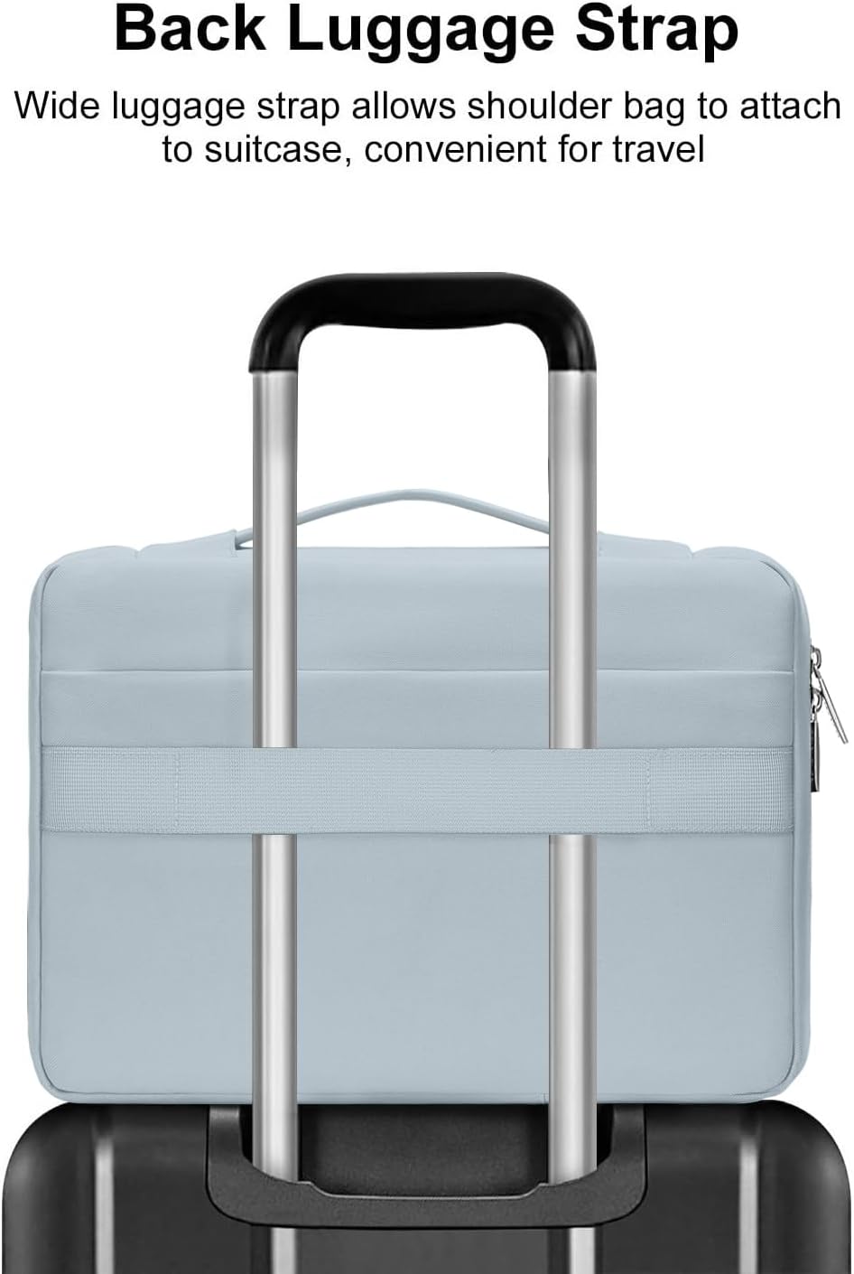 Back Luggage Strap

Wide luggage strap allows shoulder bag to attach to suitcase, convenient for travel