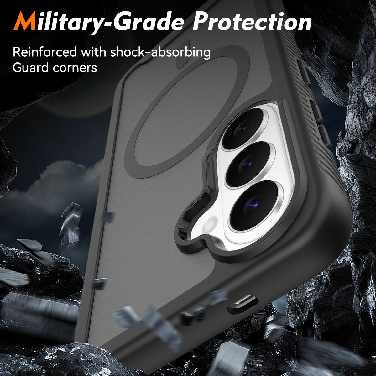 Military-Grade Protection  
Reinforced with shock-absorbing Guard corners
