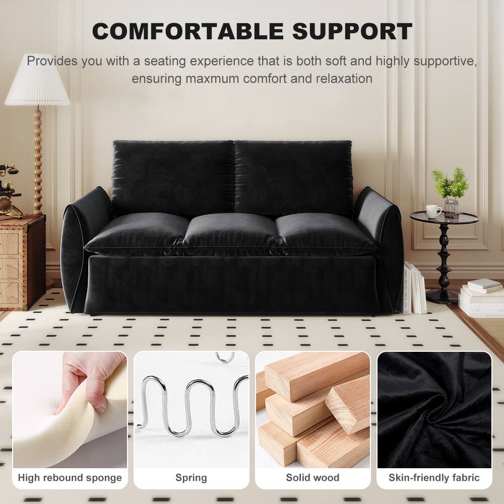 **COMFORTABLE SUPPORT**

Provides you with a seating experience that is both soft and highly supportive, ensuring maximum comfort and relaxation

- High rebound sponge
- Spring
- Solid wood
- Skin-friendly fabric