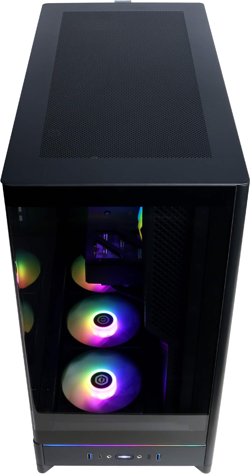 Alt View 12. CyberPowerPC - Gaming Desktop - AMD Ryzen 7 9700X - AMD Radeon RX 9060 XT 16GB - 32GB DDR5 - 2TB PCIe 4.0 SSD - Black.