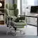 Alt View 4. GTPlayer - 400lbs Heavy Duty Gaming Chair Fabric Comfortable Ergonomic Computer Chair with Soft Armrests,Green - Green.
