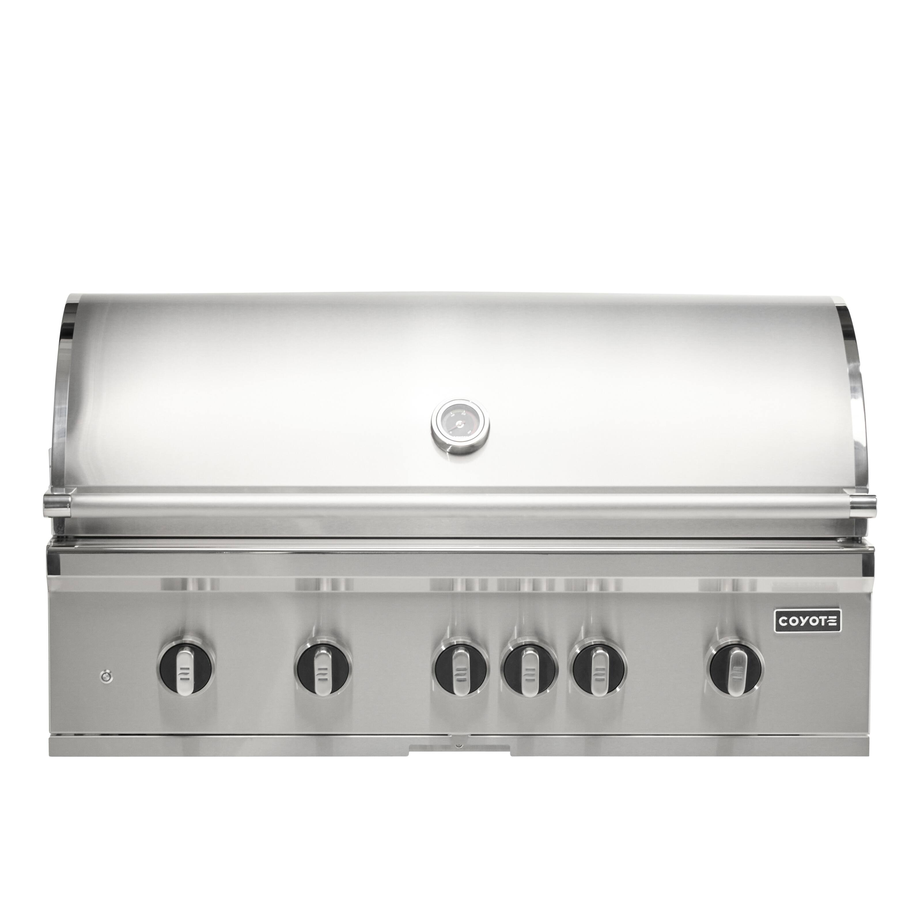 Front. Coyote Outdoor Living - 42" Coyote Outdoor Living SL-Series Built-In Liquid Propane Gas (LP) Grill - Stainless Steel.