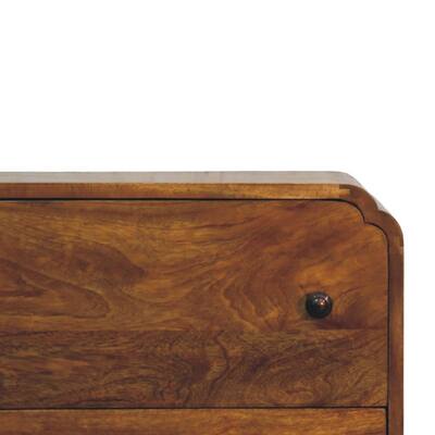 Artisan Furniture Solid Wood Scalloped Edge Chest,3 Drawers Brown IN4384 - Best Buy Artisan Furniture Solid Wood Scalloped Edge Chest,3 Drawers Brown IN4384 - Best Buy