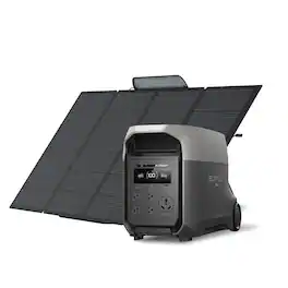 Bundle - EcoFlow - DELTA 3 Ultra Portable Power Station with 400W Solar Panel,3600W AC Output,Solar Generator for Home Use,Emergency - Light Gray