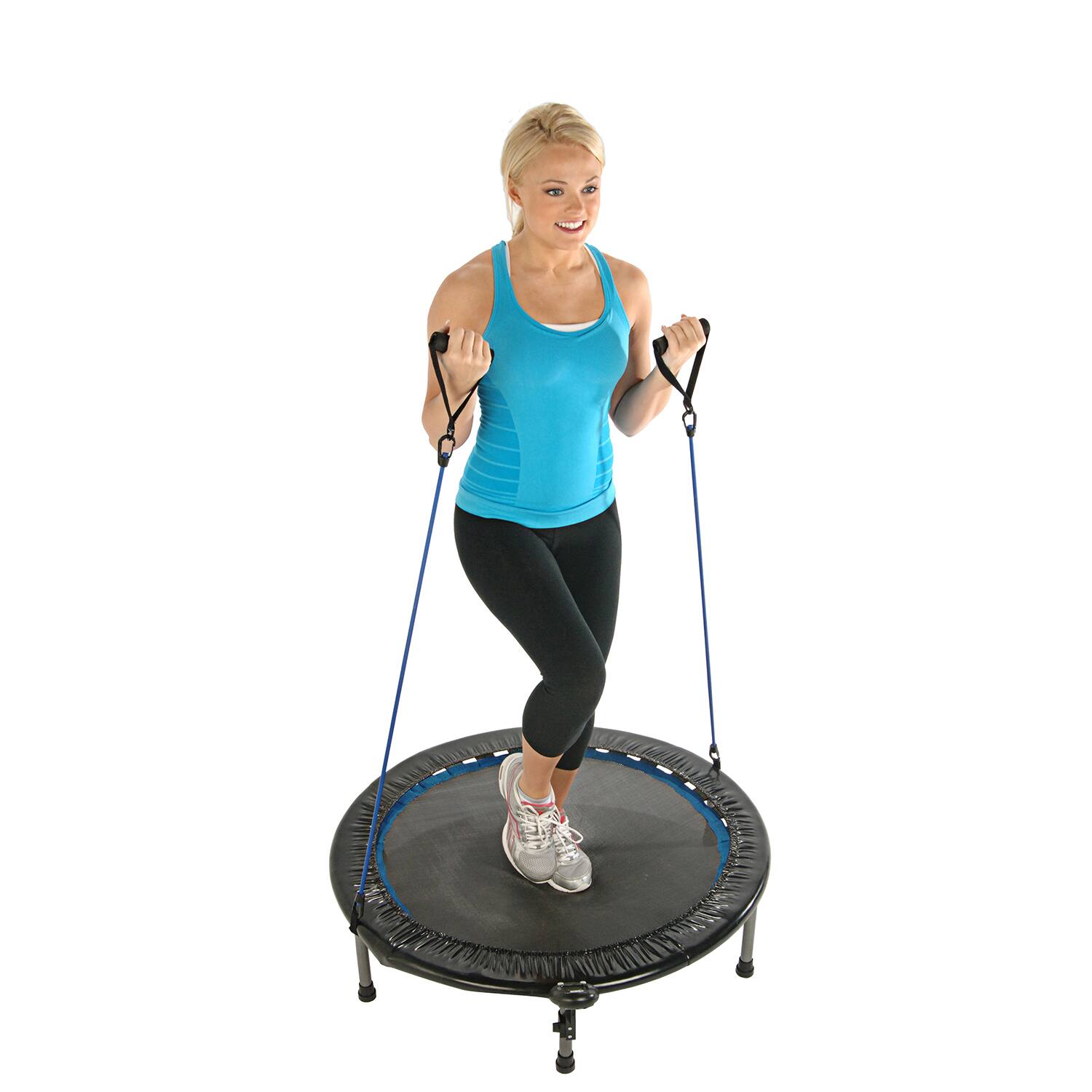 Alt View 5. Stamina Products - Stamina Products 35-1632 38 Inch Intone Plus  Rebounder with Resistance Bands - 38-Black.