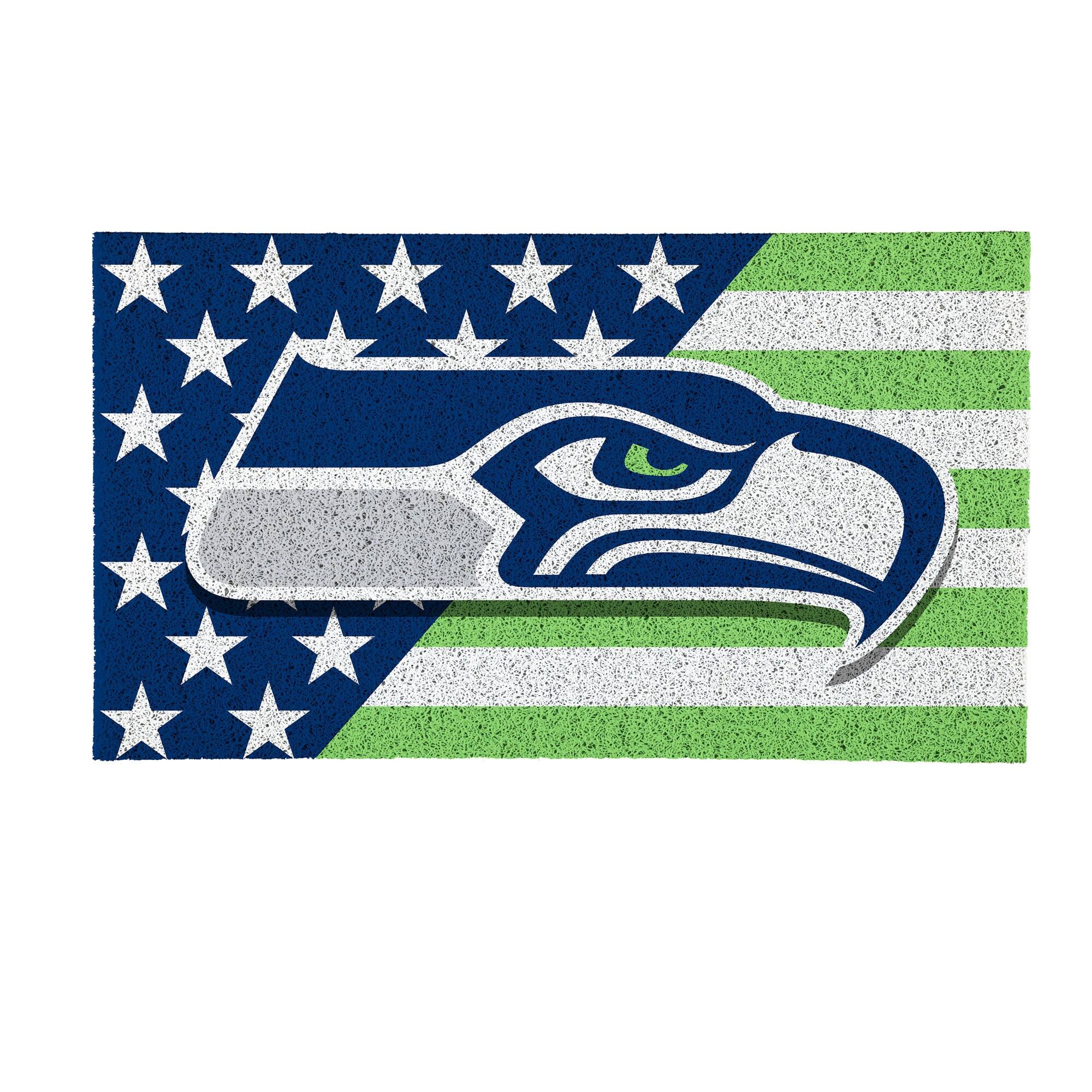 "Evergreen Enterprises - Seattle Seahawks 16"" x 28"" Stars & Stripes Patriotic Turf Mat - Multicolor" price history on PriceWatchPro