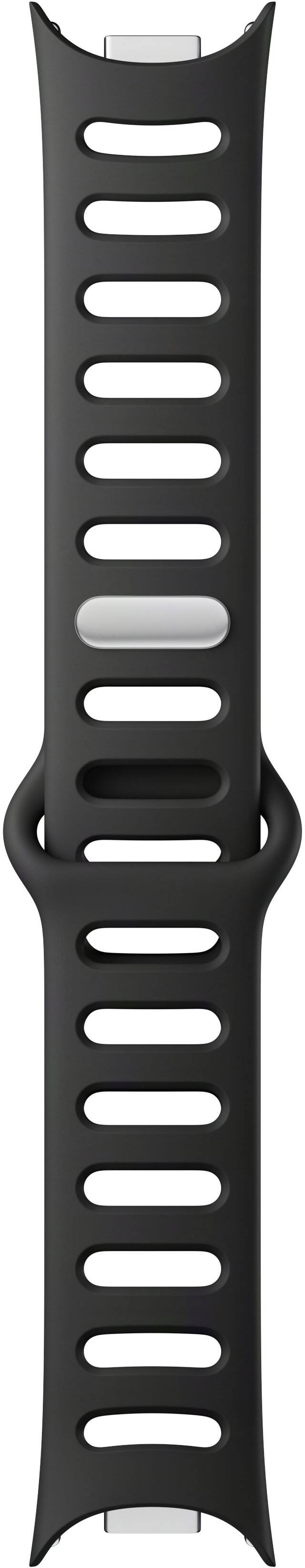 Front. Google - Fitbit Edge Active Sport Band - Workout-Friendly Silicone Band - Small - Obsidian.