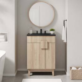 Miles Bathroom Vanity Basin Included by Modway - Black Oak
