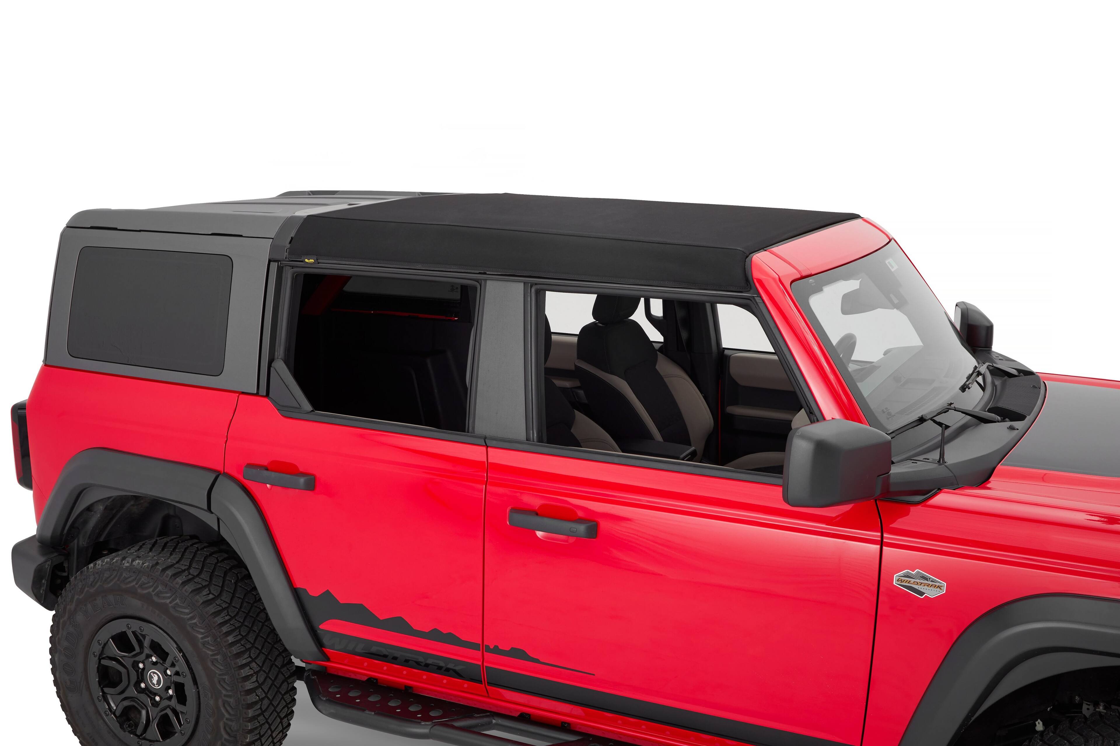 Front. Bestop - Skyrider for Hardtop - '21-26 Bronco 4-Door (Premium Black Twill) - Black.