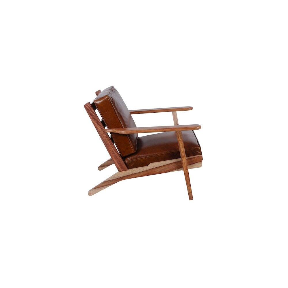 Alt View 2. Porter Designs - Corvallis Solid Sheesham Wood Accent Chair - Natural.