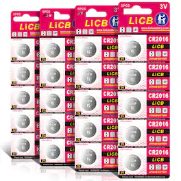 LiCB - CR2016 Lithium Batteries 3 Volt Coin & Button Cell (20 Pack)