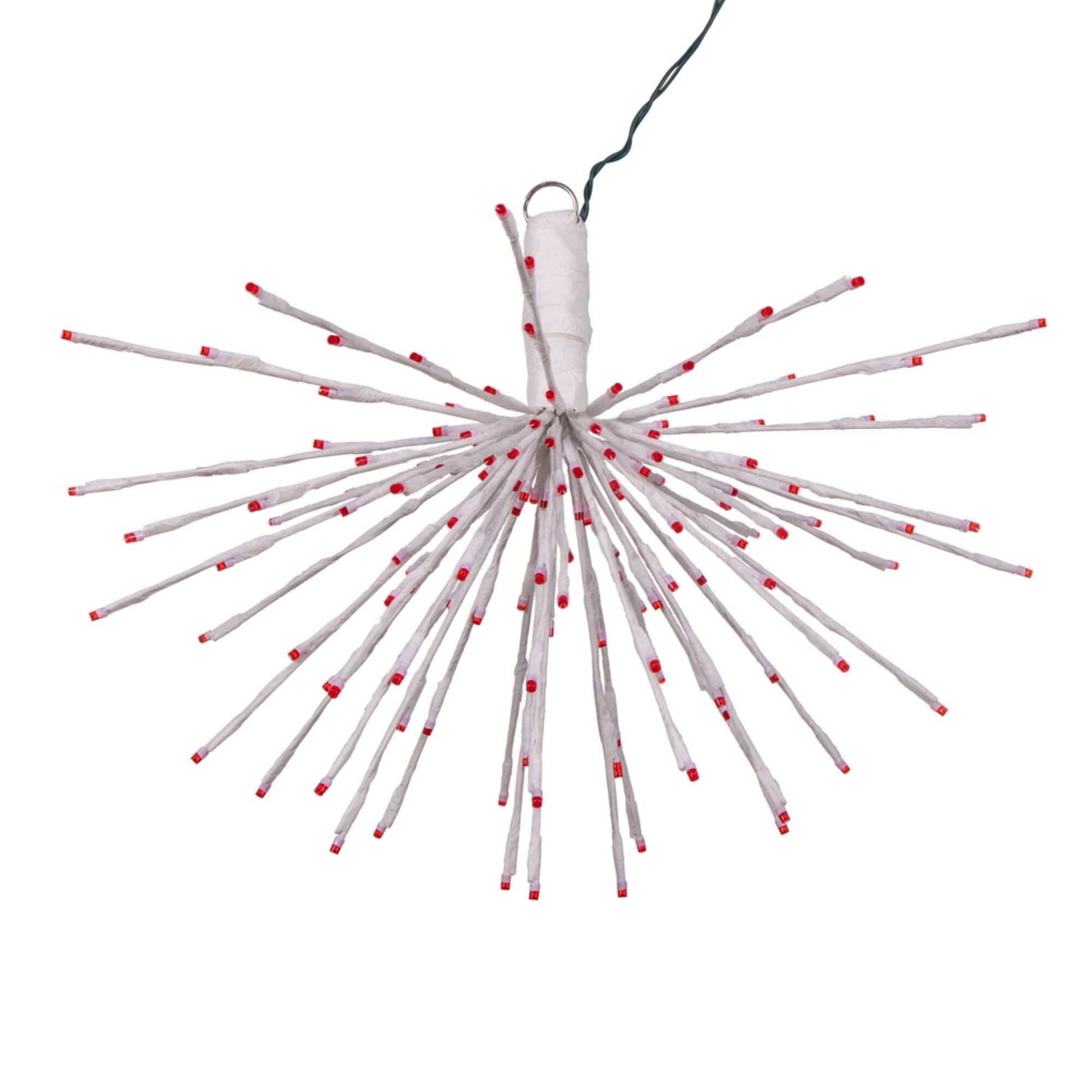 Front. Vickerman - Vickerman 160Lt x 24" White Starburst Red 5mm LED Lights..