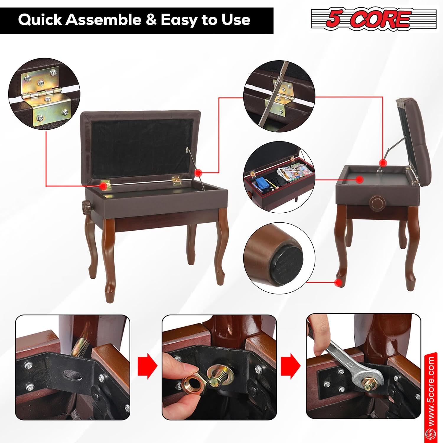 Quick Assemble & Easy to Use
5 CORE
www.5core.com