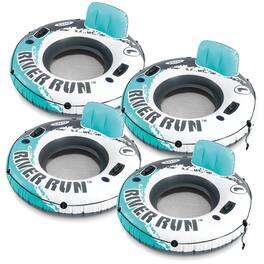 Intex - River Run 1 53" Inflatable Floating Water Tube Lake Raft, (4 Pack) - Red