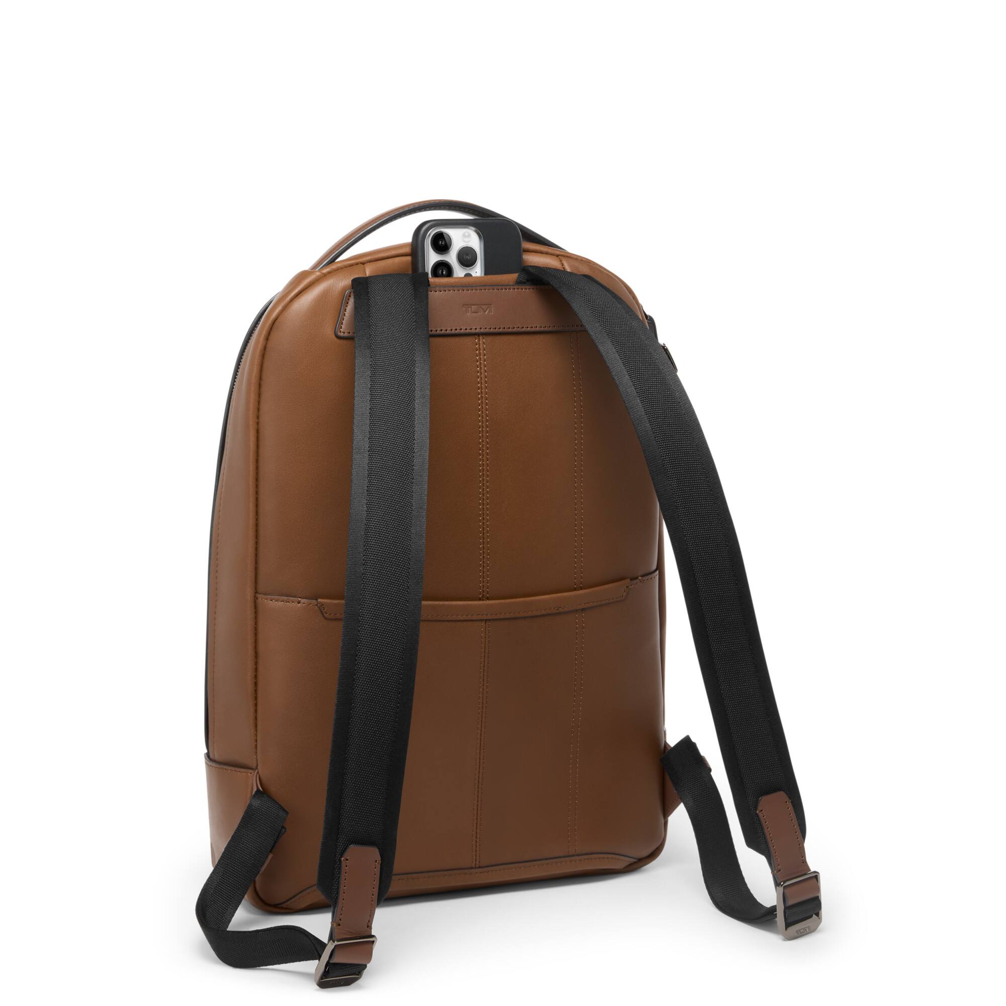 Left. TUMI - Harrison Bradner Backpack Fits Up to 14" Laptop - Cognac Bombe.