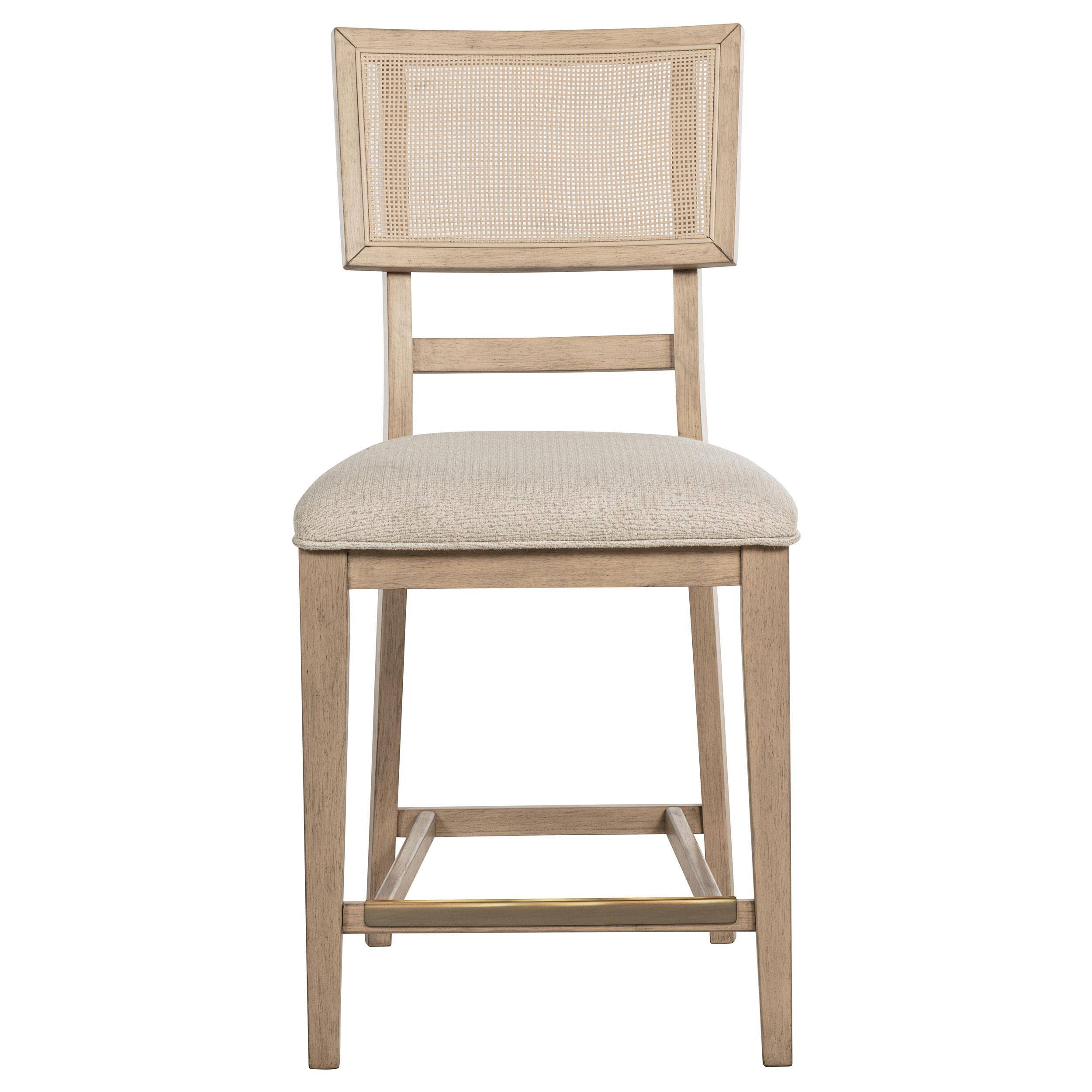Alt View 1. Manhattan Lane - Lno Counter Dining Side Chair Set of 2, Rattan Woven Back, Beige Wood - Beige.
