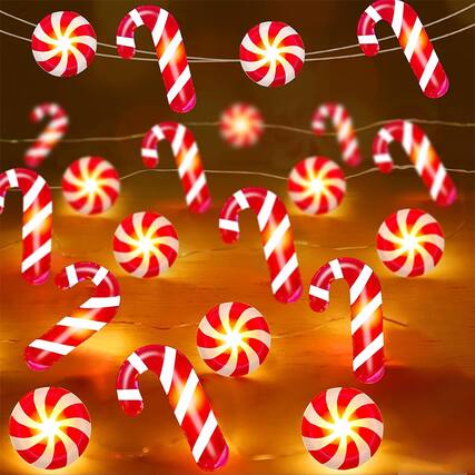 Front. Auledio - LED Christmas String Lights,Decoration Candy Lights, Christmas Decoration Indoor Outdoor,Constant Liang,3meter-20lamp - Red.
