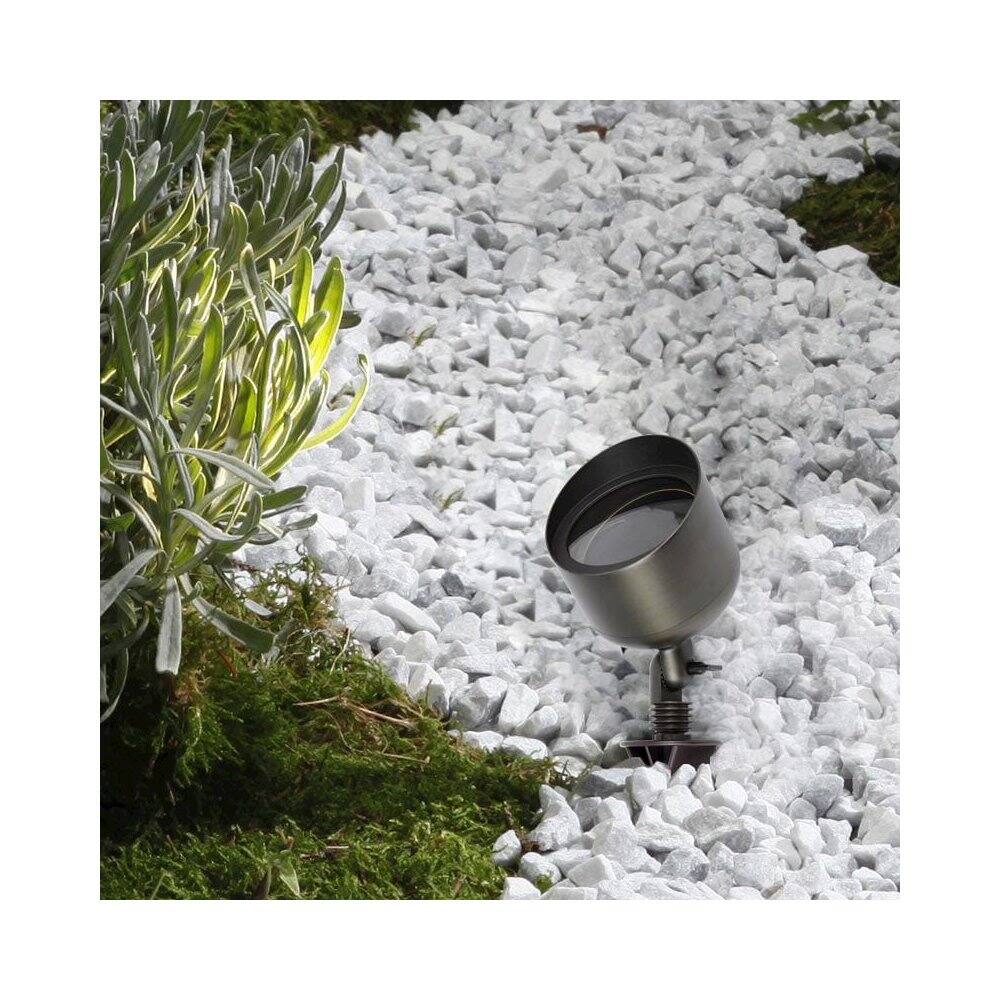 Alt View 3. Elitco Lighting - Outdoor 12V Cast Brass Wide Spot Light, 4.75 inch x 8 inch - Dark Bronze.