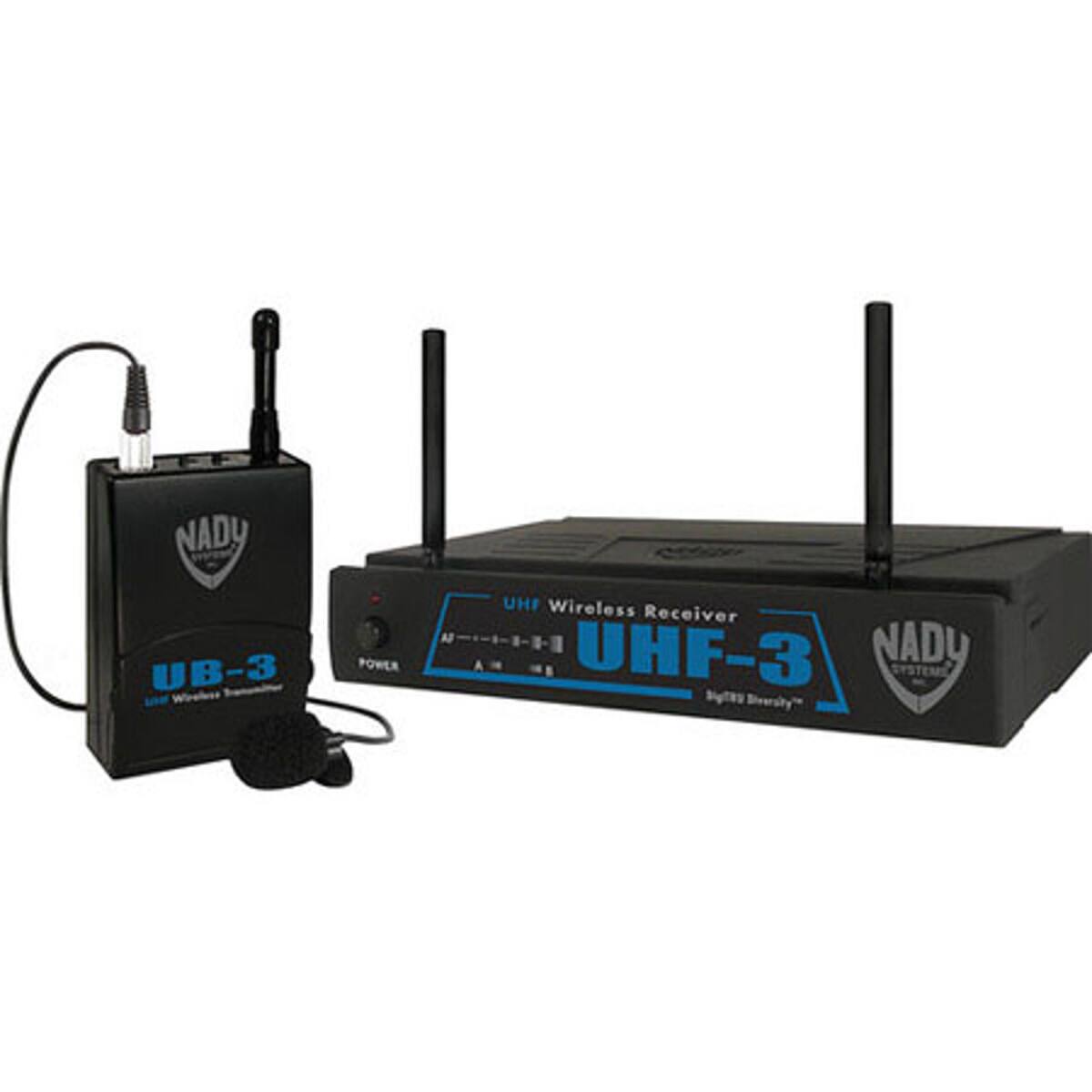 NADY UHF-3LT499.55 Uhf Diversity Receiver with UB-3 Lavalier Bodypack Transmitter