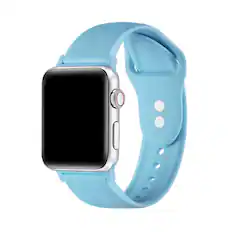 Front. Posh Tech - Silicone Band for Apple Watch - Retro Blue.